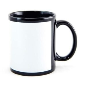 Caneca Preta Com Tarja