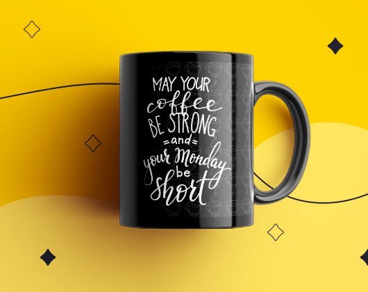 Caneca Preta Com Tarja - Imagem 3