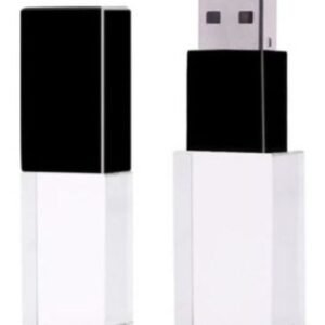 Pen Drive De Vidro Personalizado Preto