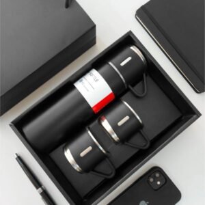 Garrafa Térmica Em Metal Com 3 Xícaras 440ml