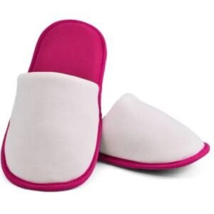 Pantufa Para Sublimação Rosa / Branco - Adulto - Tamanho P (34/36)