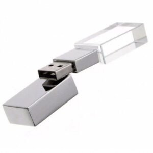 Pen Drive De Vidro Prata