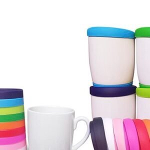 Caneca De Cerâmica Com Tampa E Base De Silicone